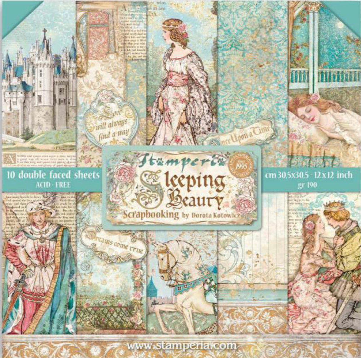 Stamperia Doornroosje (12"x12") Dubbelzijdig papierpakket